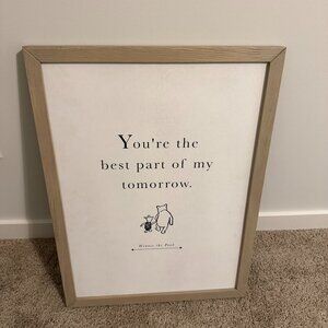 Disney Winnie the Pooh Framed Wall Art-You're the best part of my tomorrow